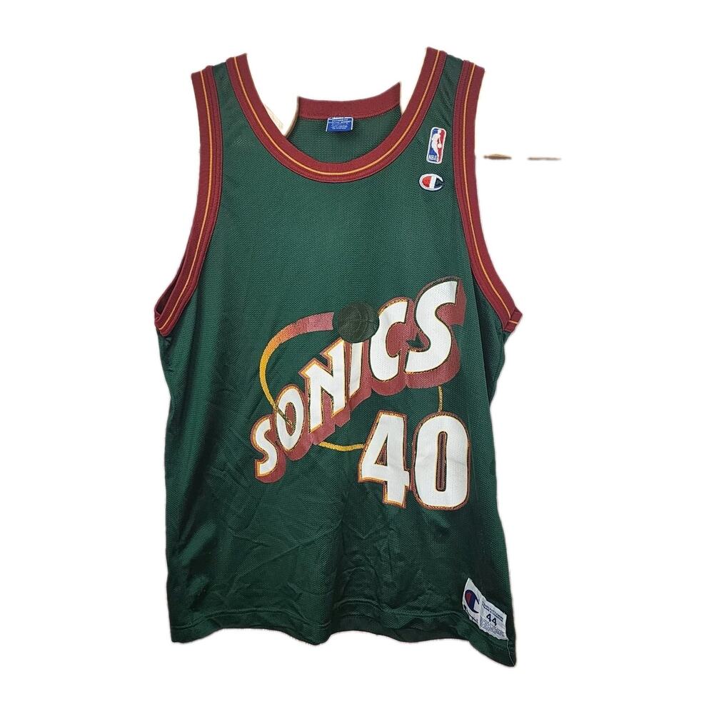 Vtg 90s Shawn Kemp #40 Seattle SuperSonics Champion Jersey- Size 44